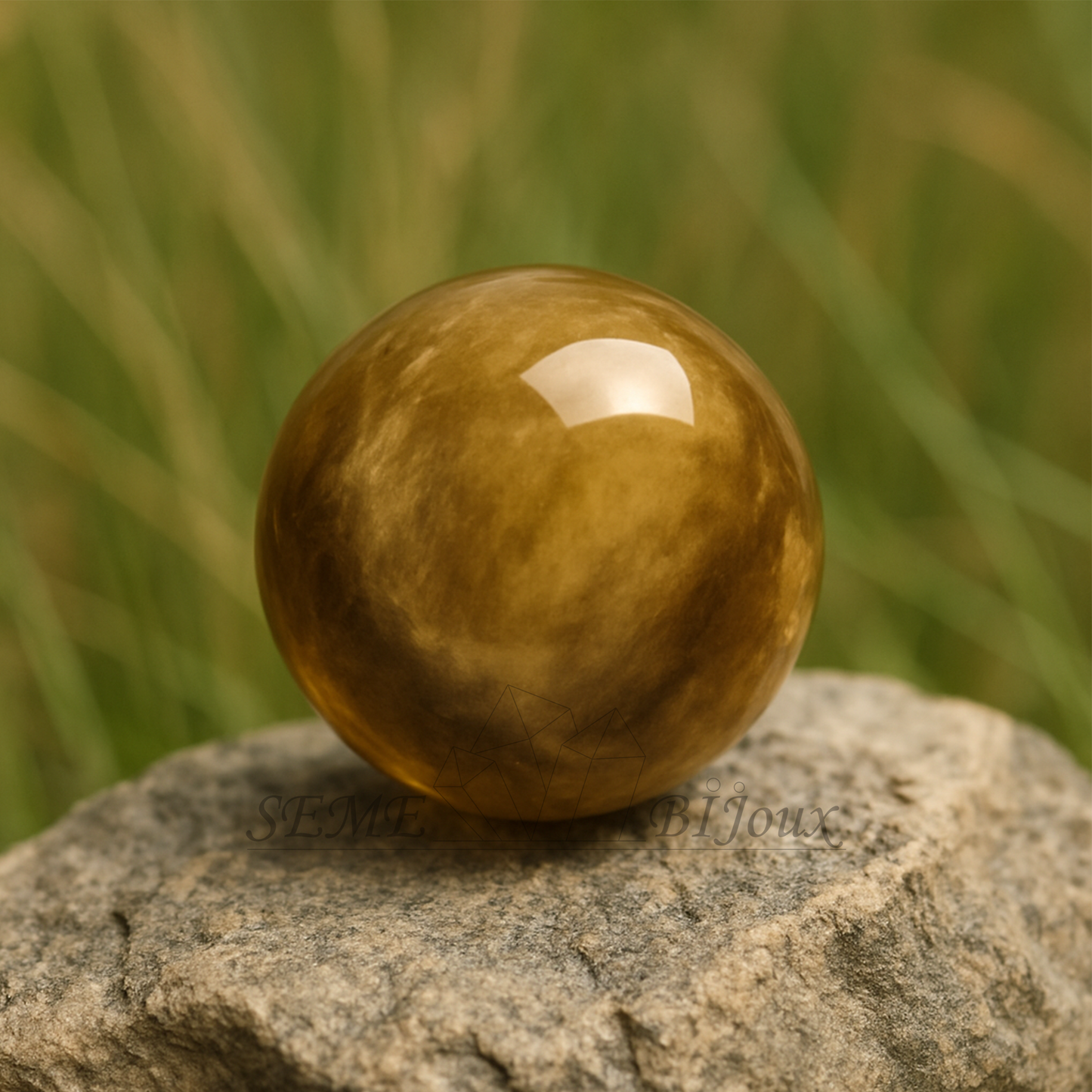 Sphères en Cristal Naturel 4cm | Sphère en Doré et Brun