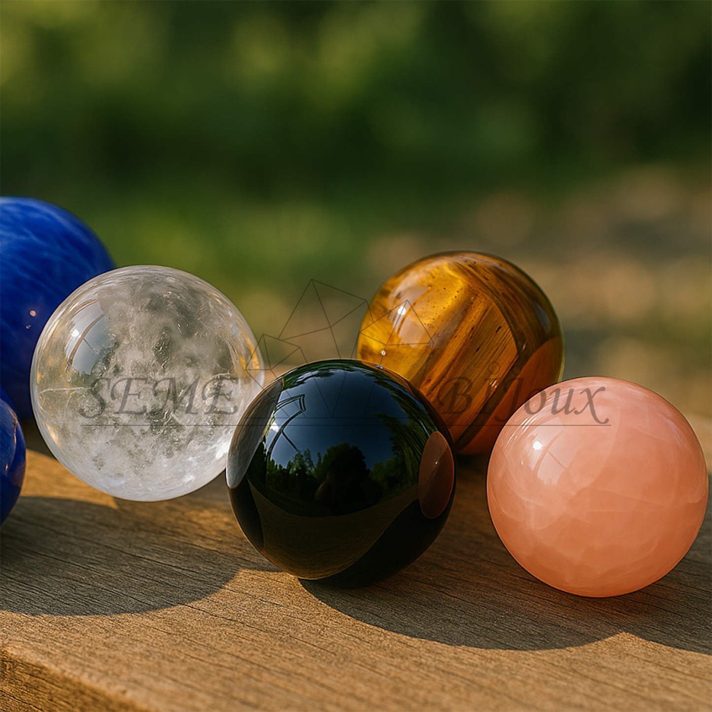 Sphères en Cristal Naturel 4cm | Sphère en Bleu Éblouissant