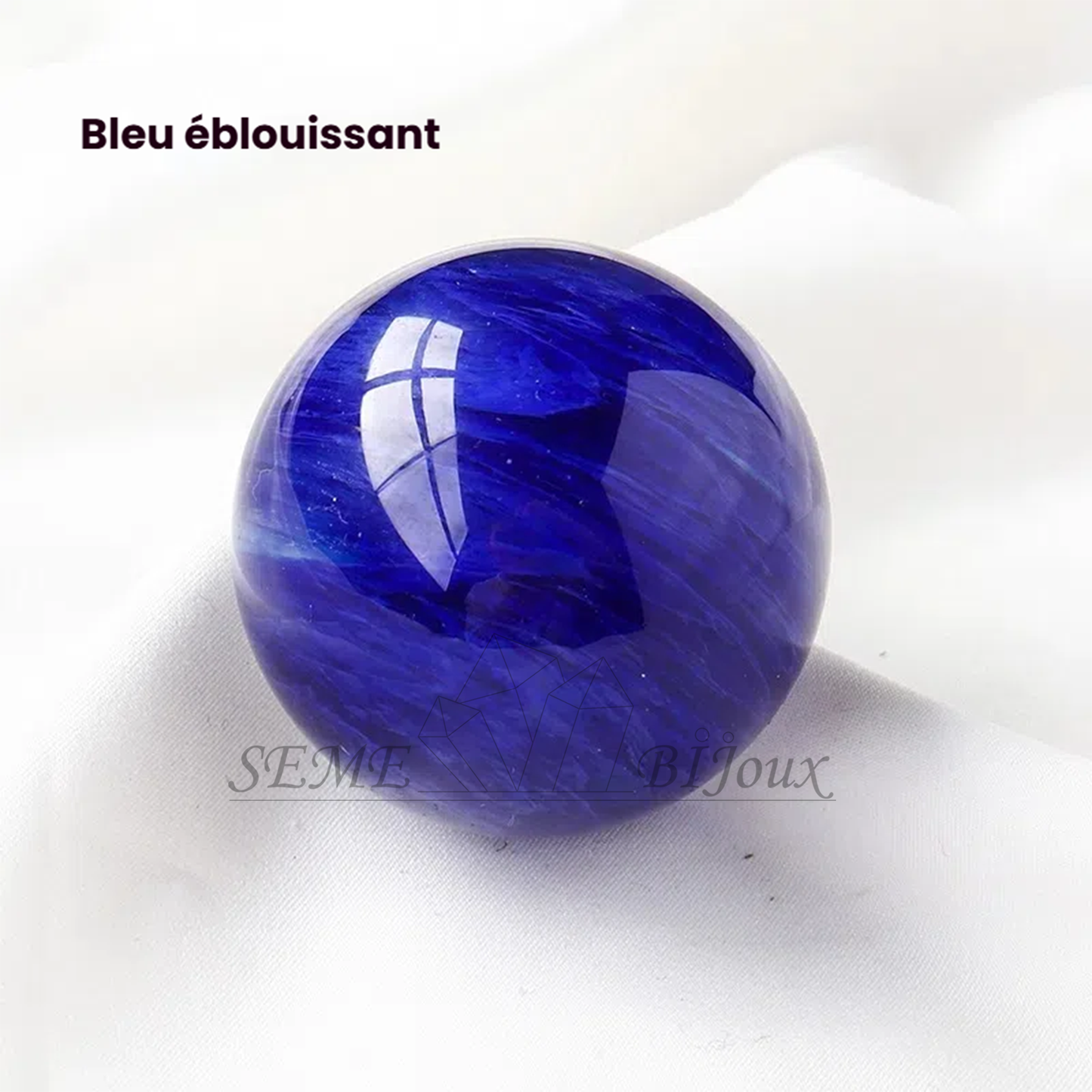 Sphères en Cristal Naturel 4cm | Sphère en Bleu Éblouissant