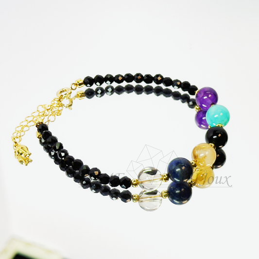 Bracelet astrologique Verseau – Pierre d'innovation et d'harmonie – Signe du Zodiaque