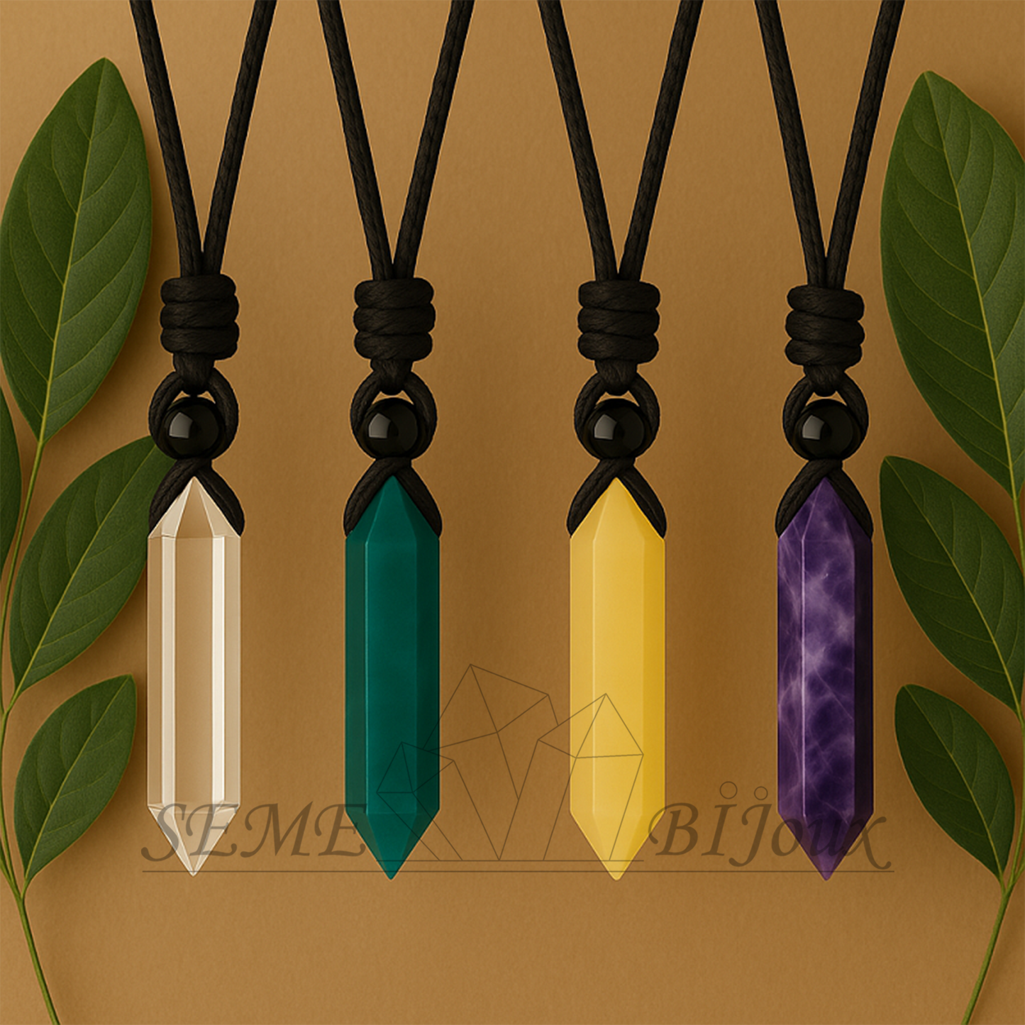 Pendentif Pierre Brute en Cristal Naturel | Énergie Authentique de la Nature Amazonite