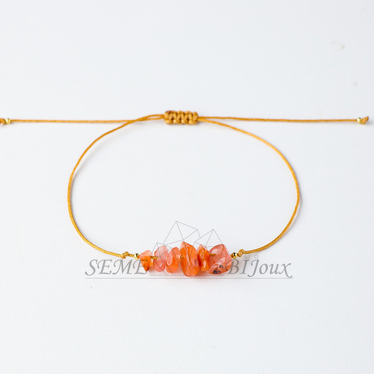 Bracelet bohème cornaline brute – Vitalité et confiance