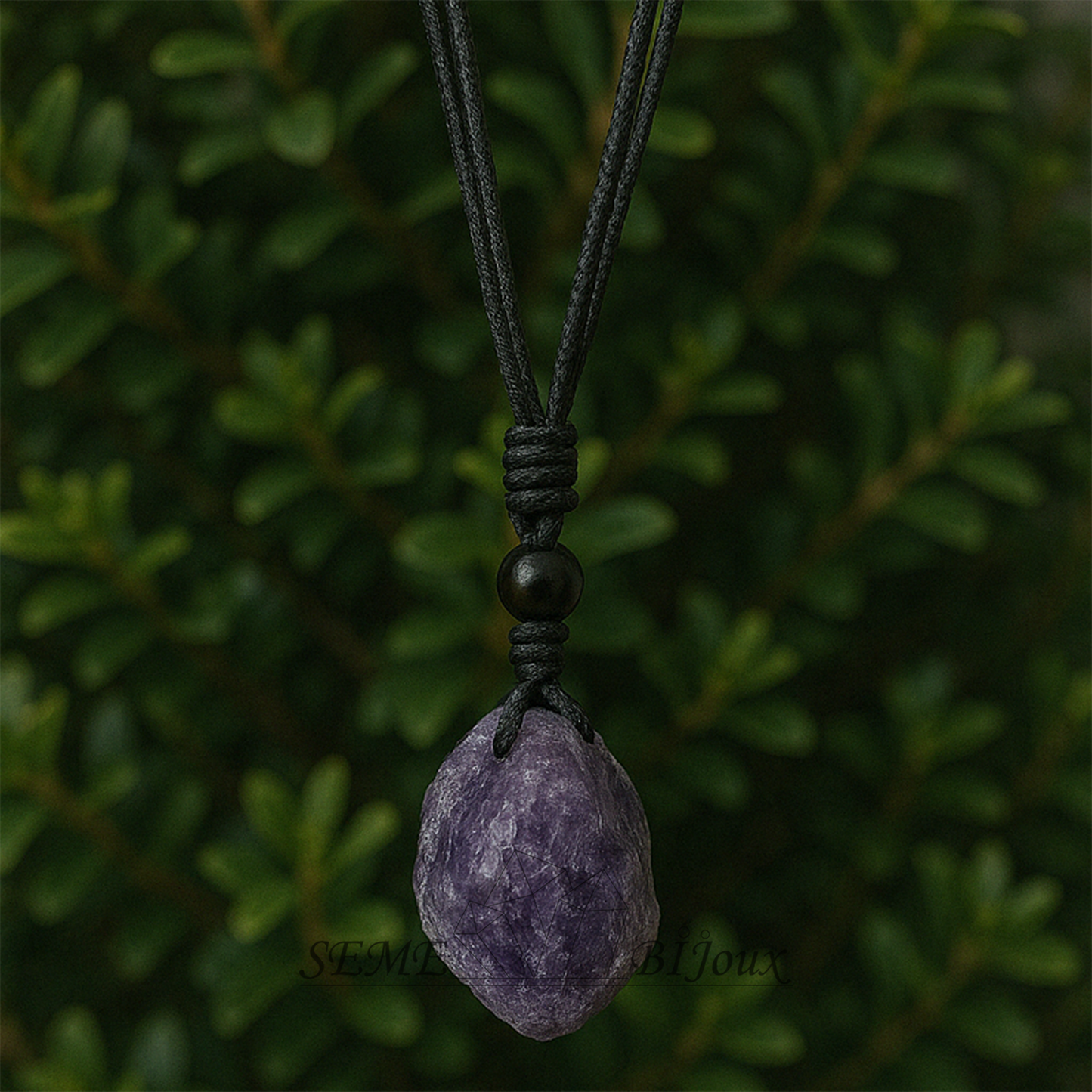 Pendentif Pierre Brute en Cristal Naturel | Énergie Authentique de la Nature Améthyste