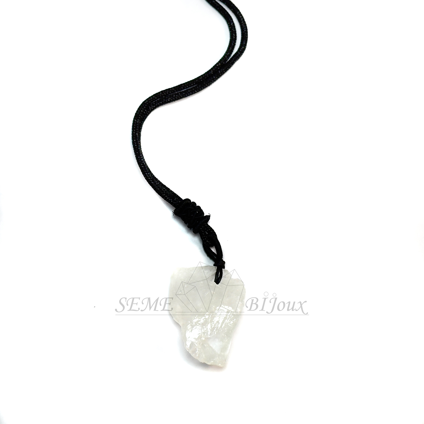 Pendentif Pierre Brute en Cristal Naturel | Énergie Authentique de la Nature Cristal de roche