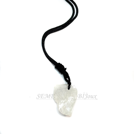 Pendentif Pierre Brute en Cristal Naturel | Énergie Authentique de la Nature Cristal de roche