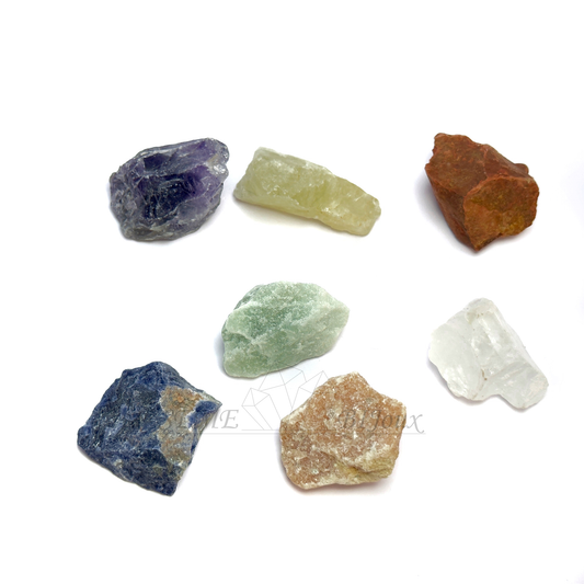 Ensemble de 7 pierres brutes naturelles | Chakras & Énergie