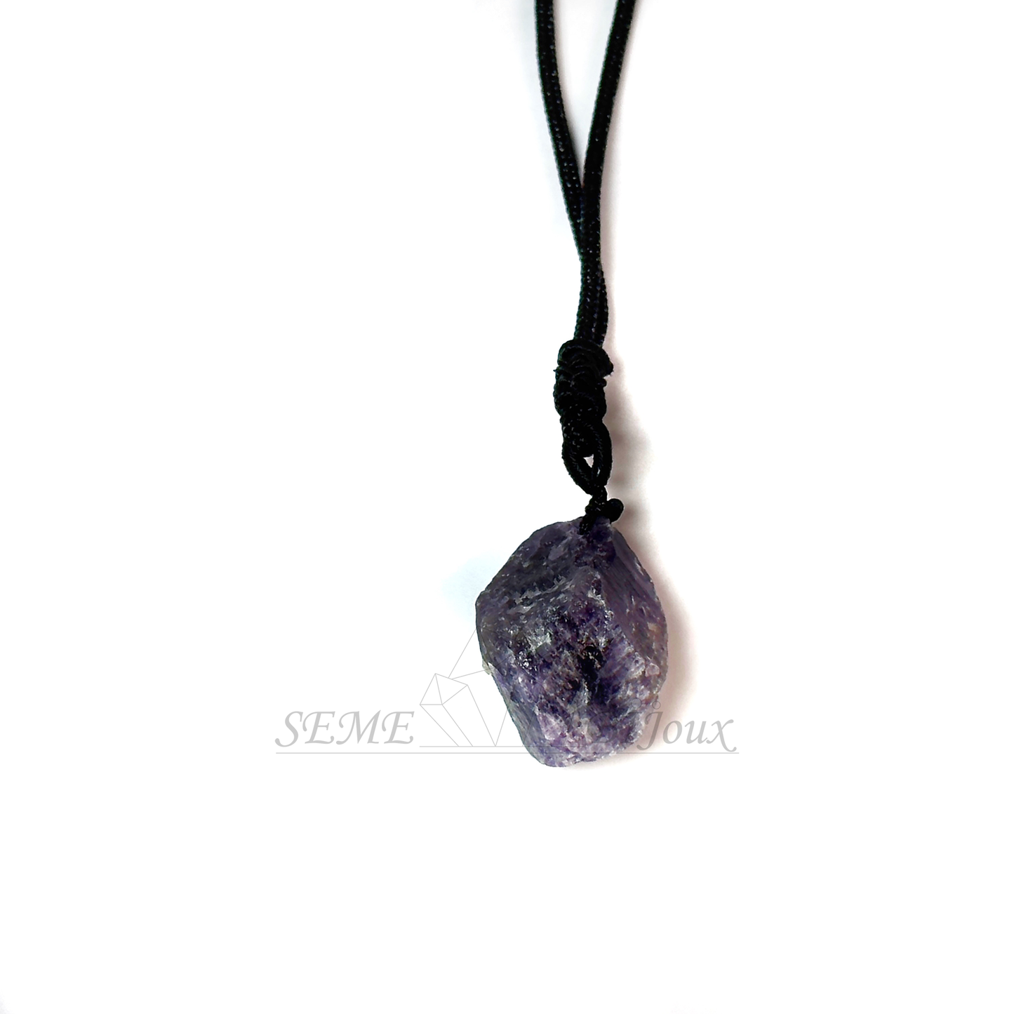 Pendentif Pierre Brute en Cristal Naturel | Énergie Authentique de la Nature Améthyste