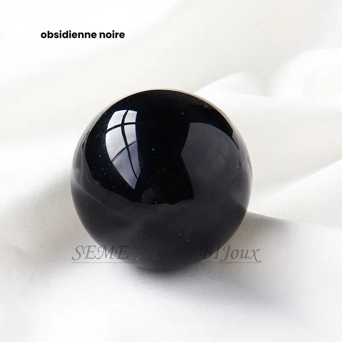 Sphères en Cristal Naturel 4cm | Sphère en Obsidienne Noire